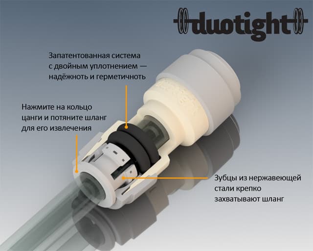 З'єднання Duotight Ø 9.5мм x G½ — вид 2