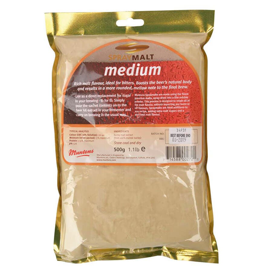 Muntons Spray Malt Medium (DME) - Сухий напівтемний екстракт 0.5 кг