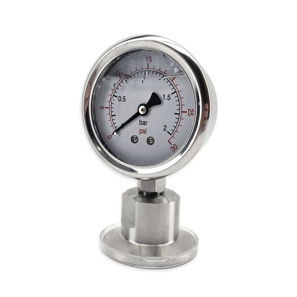 Манометр 1.5" кламп (0–2 бар / 0–30 psi)