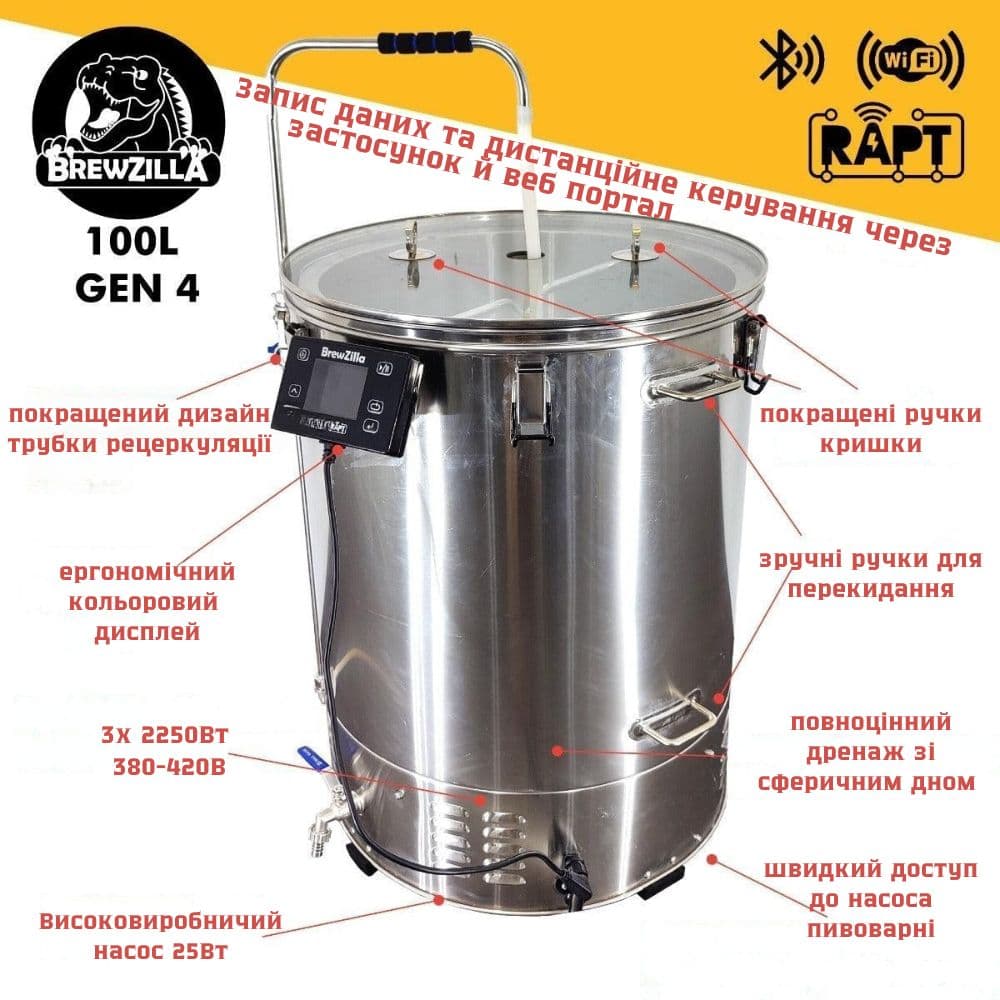 Міні пивоварня BrewZilla 4G 100л